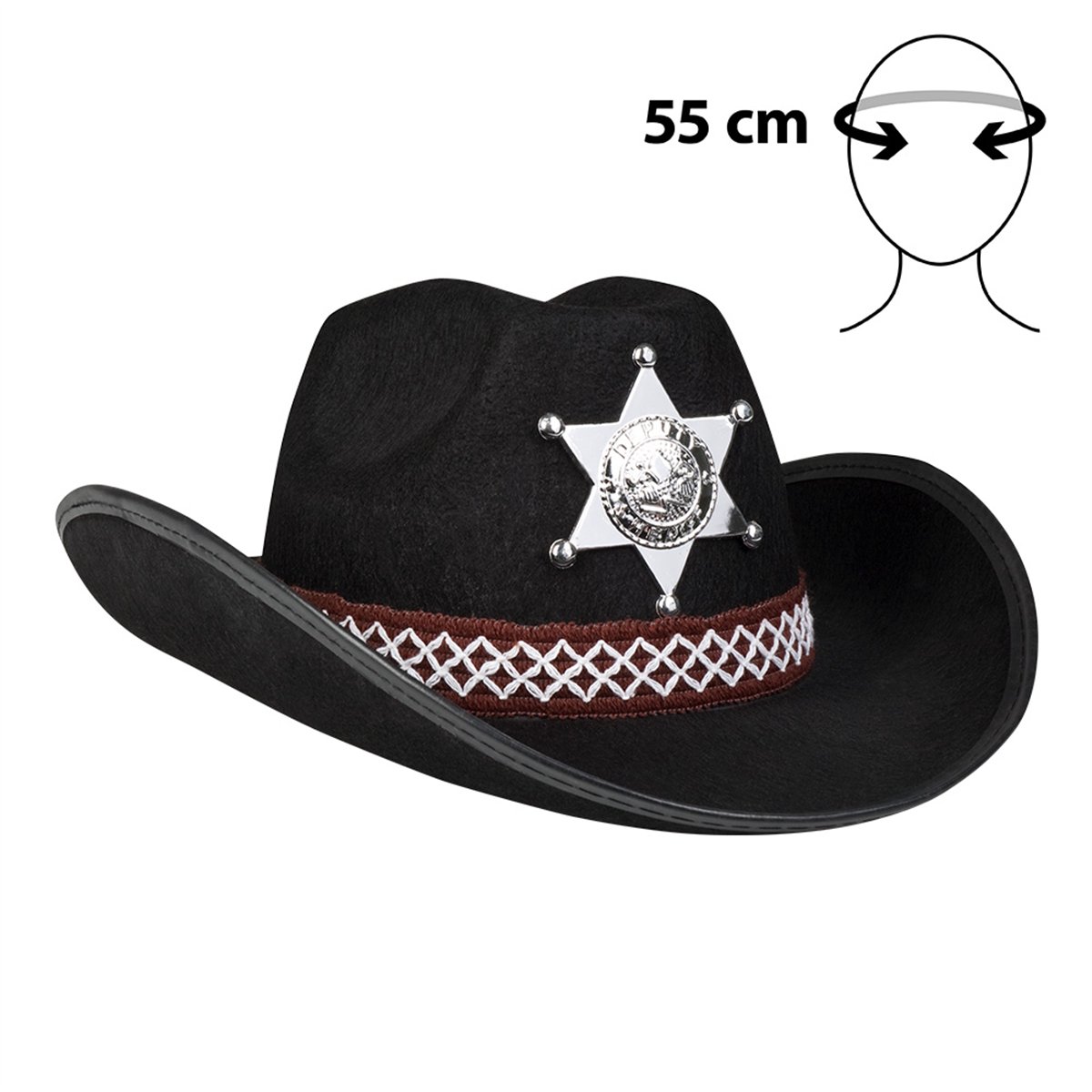 Rosa Cowboyhatt med Hakrem – Storlek 59 Rosa Cowboyhatt med Hakrem – Storlek 59