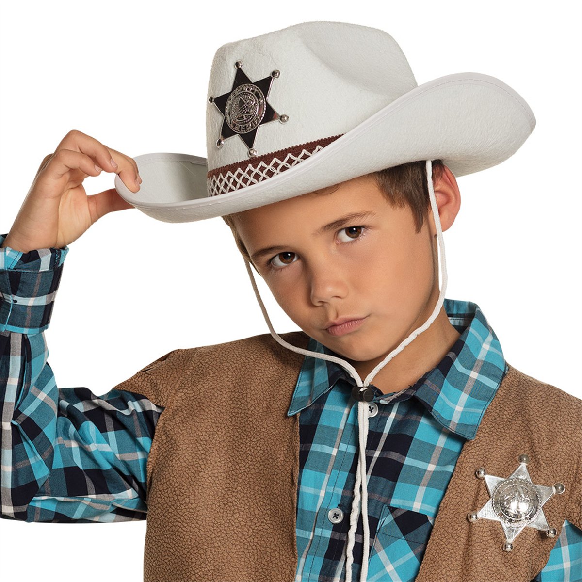 Rosa Cowboyhatt med Hakrem – Storlek 59 Rosa Cowboyhatt med Hakrem – Storlek 59