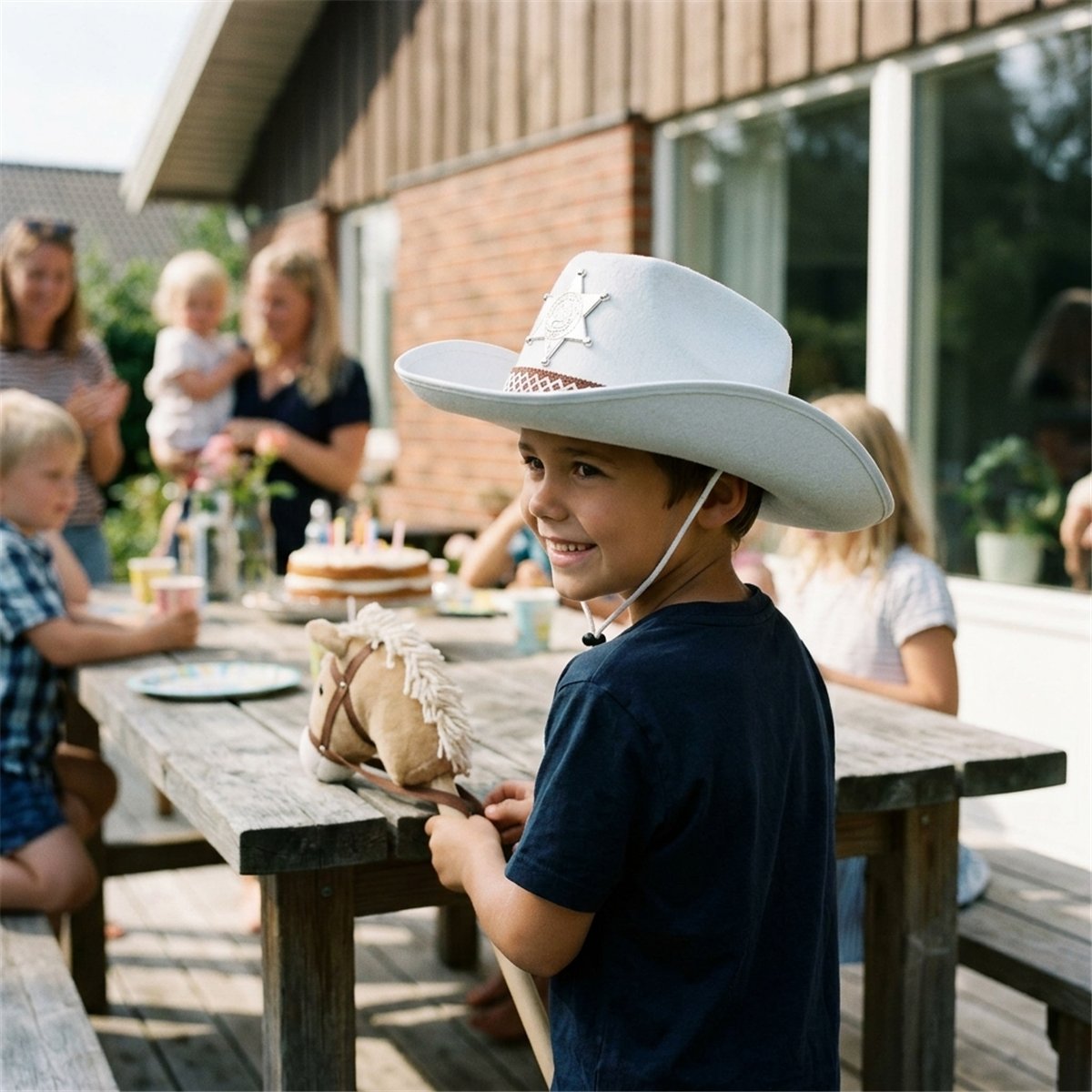 Rosa Cowboyhatt med Hakrem – Storlek 59 Rosa Cowboyhatt med Hakrem – Storlek 59