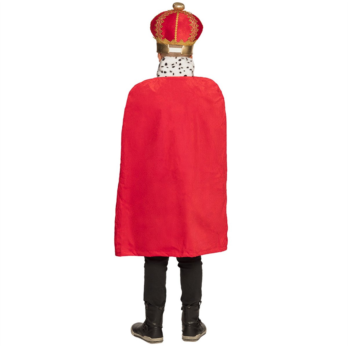Satinkappa Vändbar svart och röd med huva 180 cm Satinkappa Vändbar svart och röd med huva 180 cm