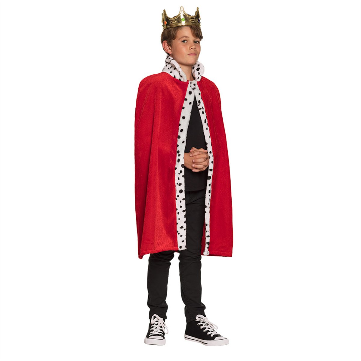 Satinkappa Vändbar svart och röd med huva 180 cm Satinkappa Vändbar svart och röd med huva 180 cm