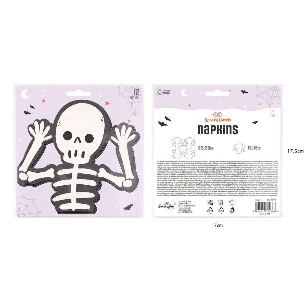 12 st. Servetter Halloween Freak Show cirkusbiljett 16x8 cm 12 st. Servetter Halloween Freak Show cirkusbiljett 16x8 cm