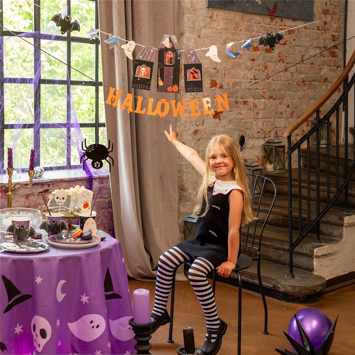 Halloween-banner Röd med Klöver och Bloddripp 120 cm Halloween-banner Röd med Klöver och Bloddripp 120 cm