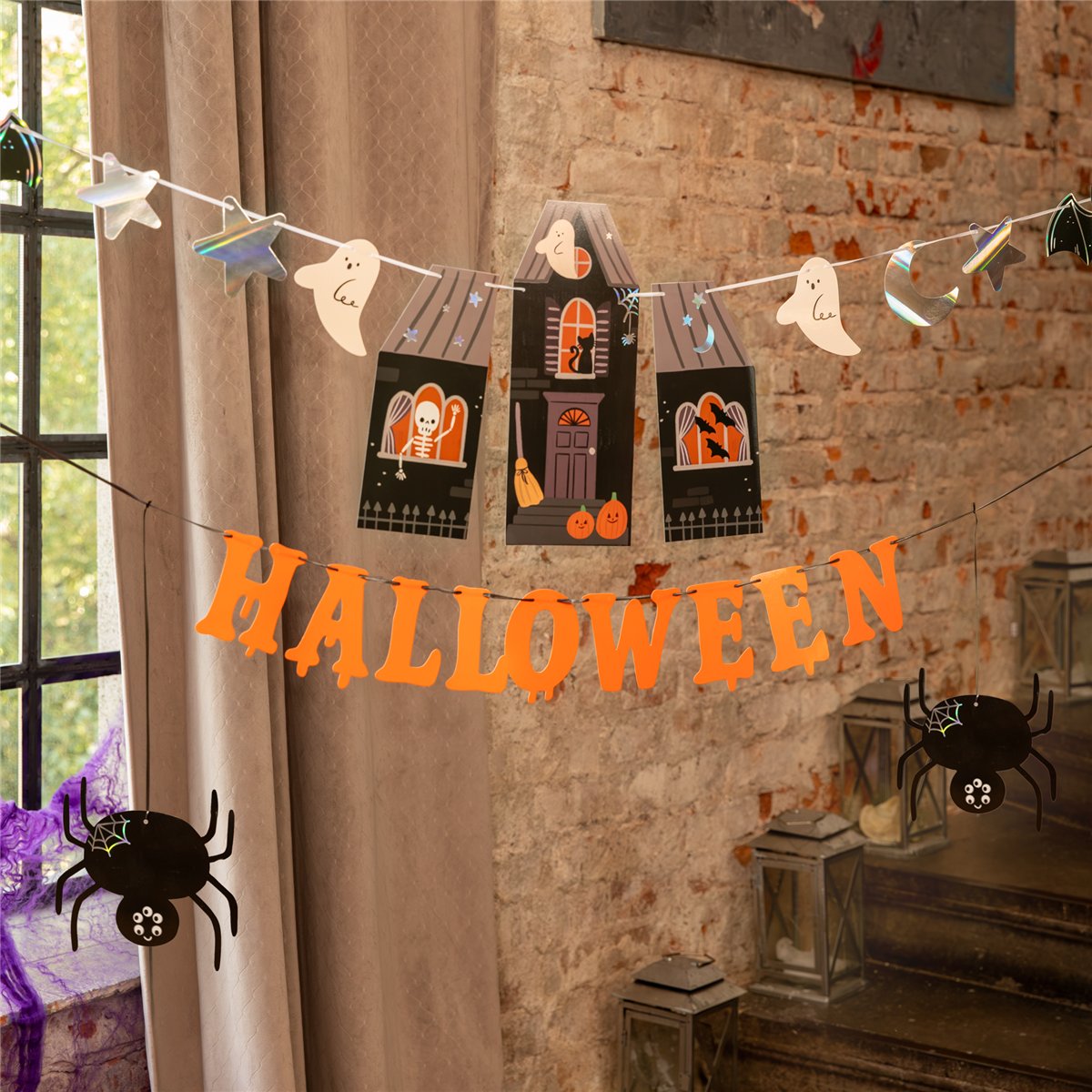 Halloween-banner Röd med Klöver och Bloddripp 120 cm Halloween-banner Röd med Klöver och Bloddripp 120 cm