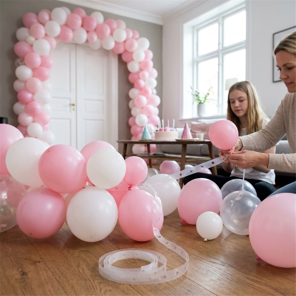 Ballonggirlang Tejp transparent 5 meter Ballonggirlang Tejp transparent 5 meter