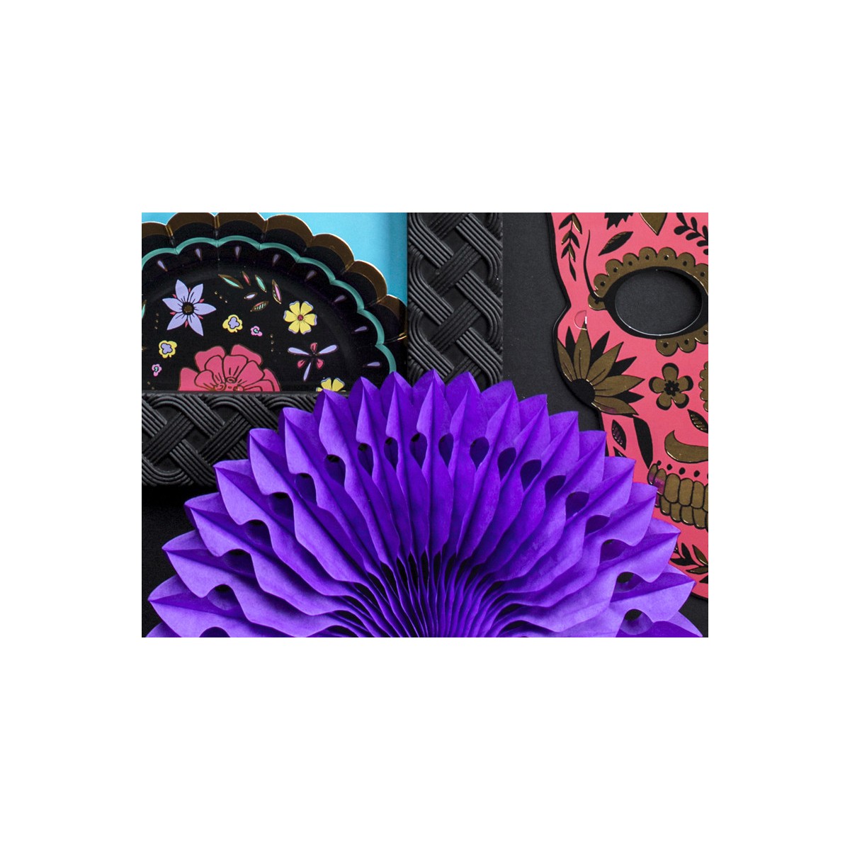 3 st. Silkespappersrosetter Lila 20&ndash;30 cm
