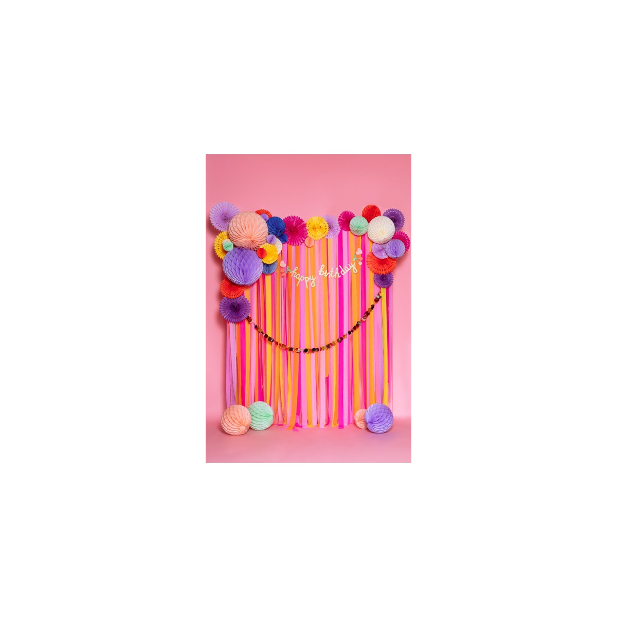 3 st. Silkespappersrosetter Lila 20&ndash;30 cm