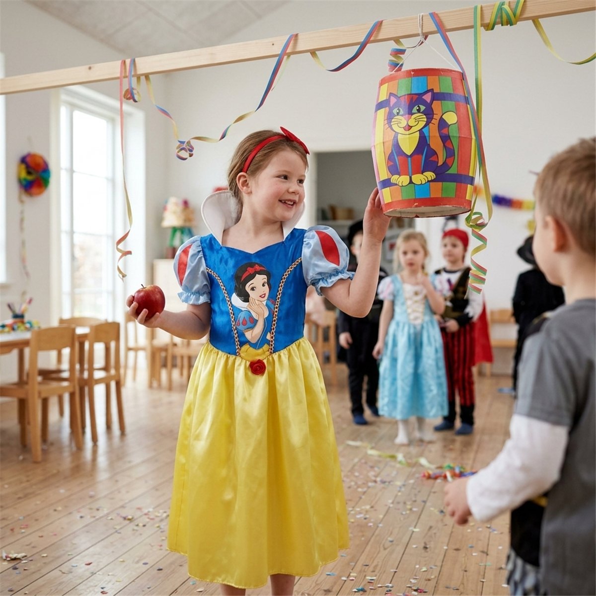 H&auml;xkostym barn svart polyester 116&ndash;128 cm