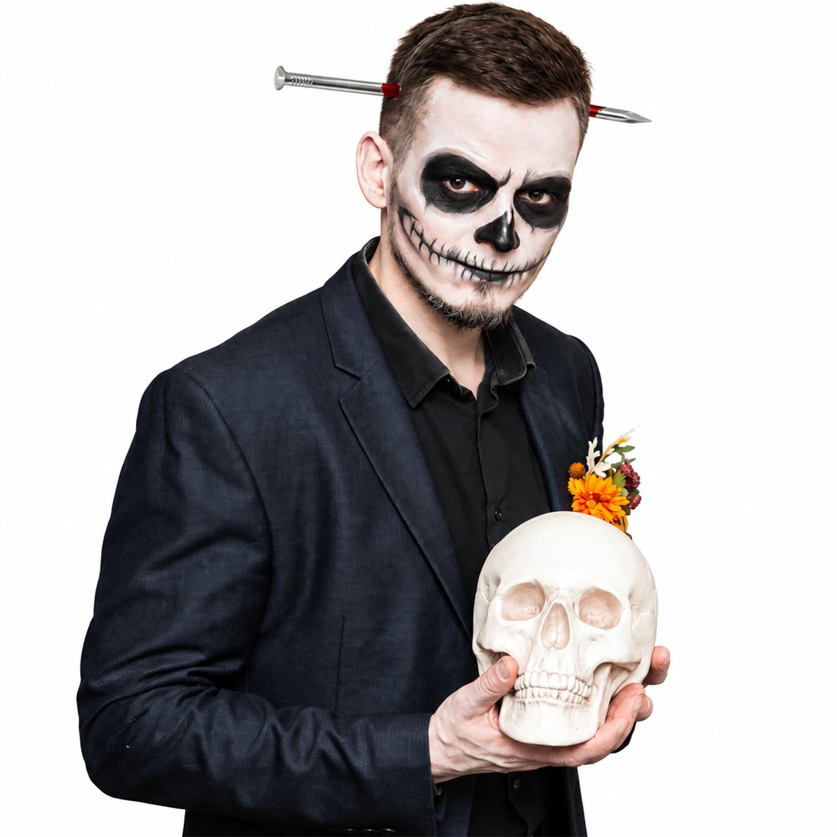 H&aring;rb&aring;ge Blodig Kniv Halloween svart 45 cm