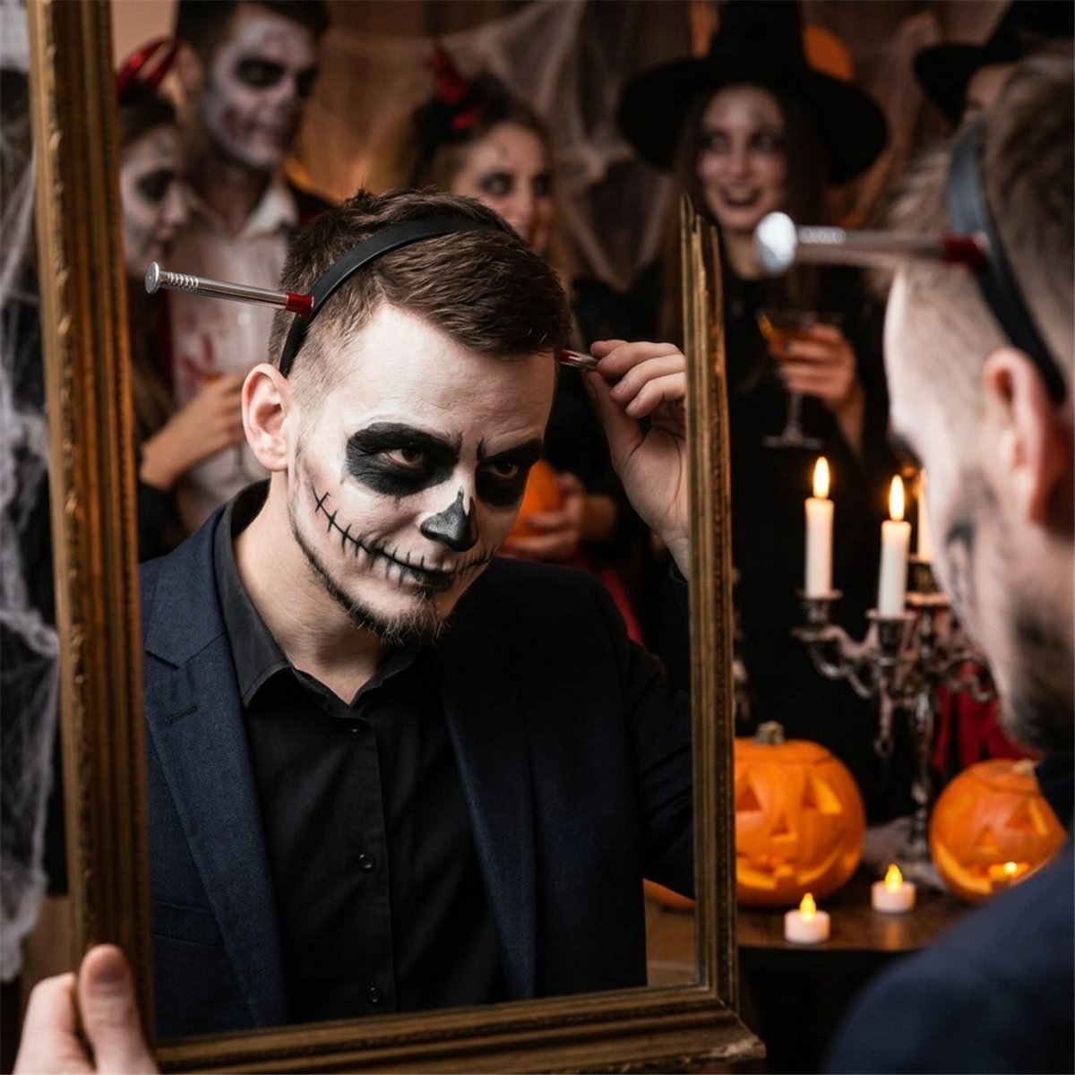 H&aring;rb&aring;ge Blodig Kniv Halloween svart 45 cm