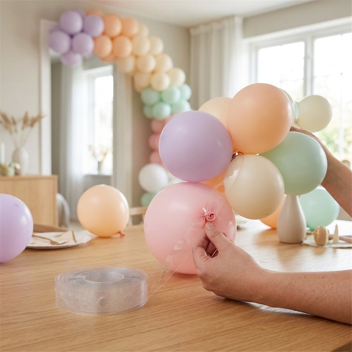 1 st Ballonggirlangband Transparent PP 5 meter 14 mm