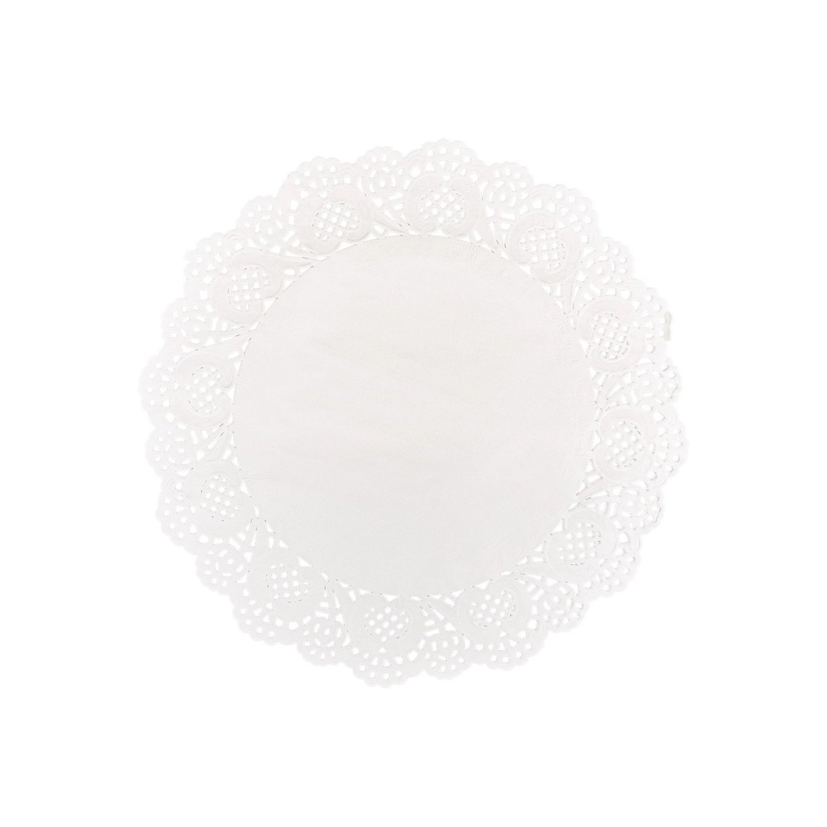 12 st Pappersunderlägg vita med spetskant 20 cm 12 st Pappersunderlägg vita med spetskant 20 cm