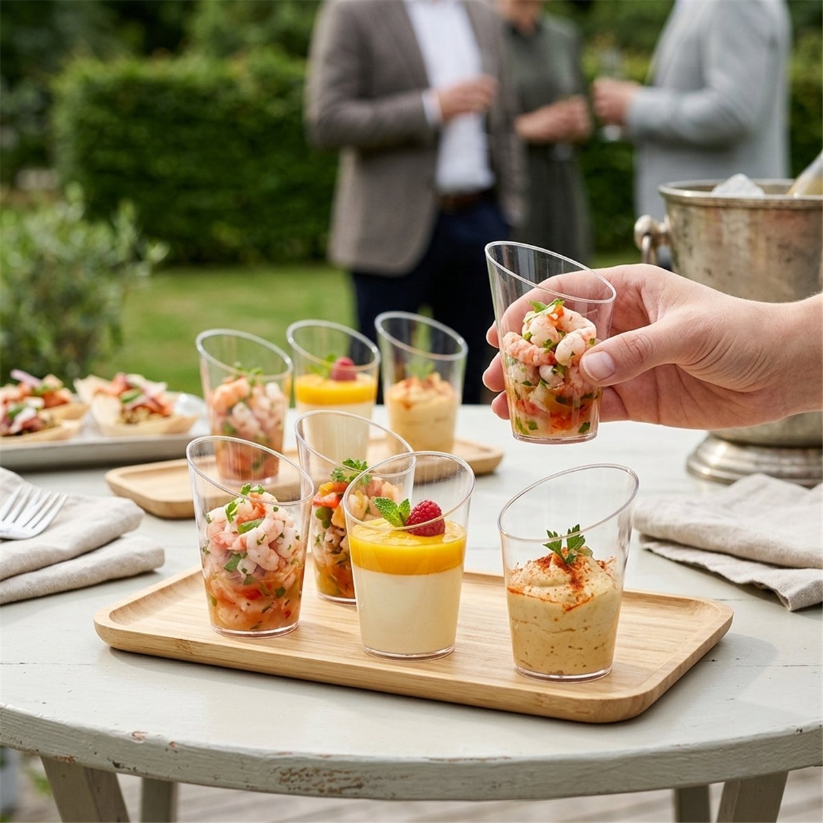 24 st Tapa-tizers Serveringsb&auml;gare klar 150 ml &aring;teranv&auml;ndbara