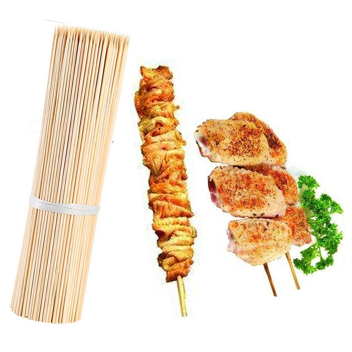 250 st Grillspett i trä brun 30 cm x 3 mm FSC 250 st Grillspett i trä brun 30 cm x 3 mm FSC