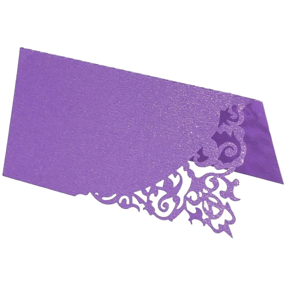 10 st Bordkort Lavendel Pärlemor med Blomma 10x5 cm 10 st Bordkort Lavendel Pärlemor med Blomma 10x5 cm