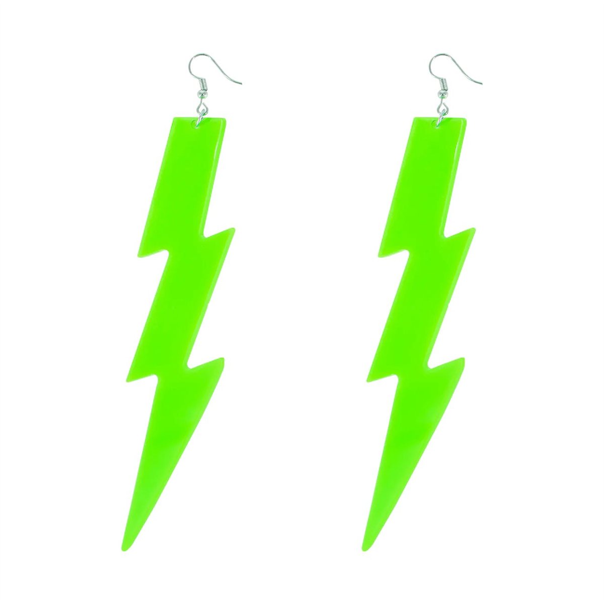 1 st Neongröna Blixtörhängen PP och metall 12 cm 1 st Neongröna Blixtörhängen PP och metall 12 cm
