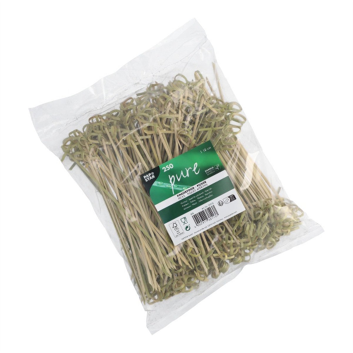 250 st Bambuspett naturlig f&auml;rg 18 cm