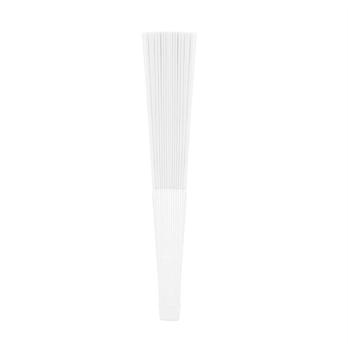 Handfläkt vit 23 cm, textil och plast Handfläkt vit 23 cm, textil och plast