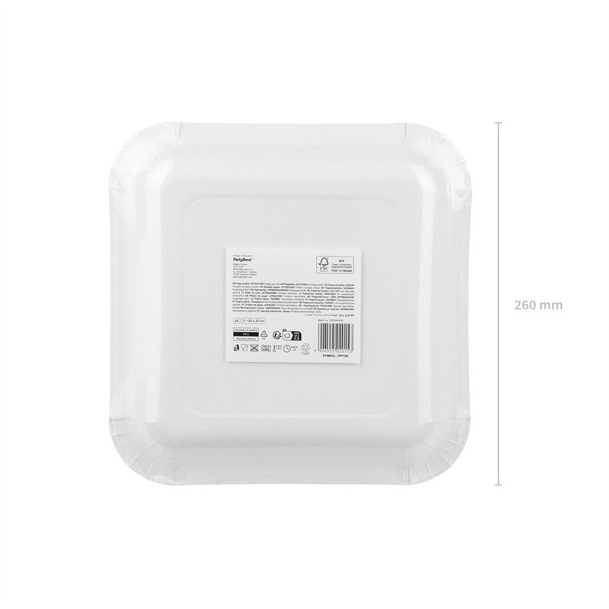 6 st Fyrkantiga Papptallrikar BBQ-mix röd/svart 26 cm 6 st Fyrkantiga Papptallrikar BBQ-mix röd/svart 26 cm