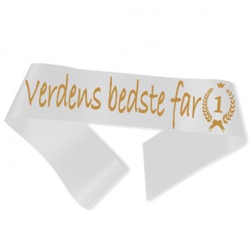Världens bästa pappa ordensband Vit