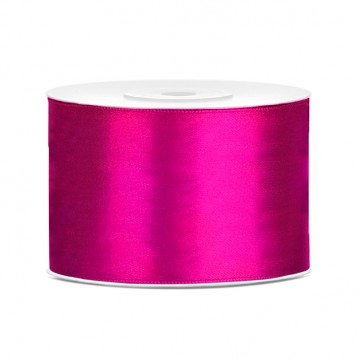 25 meter Satinband, Mörk fuchsia, bredd 50 mm, perfekt för presentinslagning och kreativa projekt
