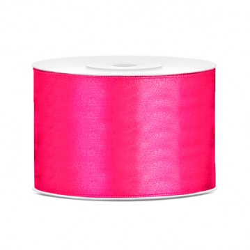 25 meter Satinband, Fuchsia, bredd 50 mm, perfekt för presentinslagning och kreativa projekt