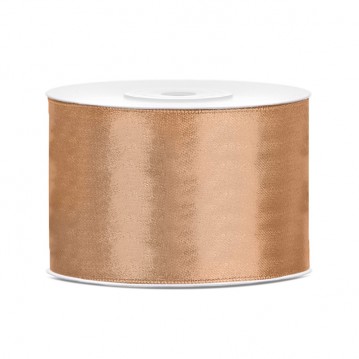 25 meter Satinband, Guld, bredd 50 mm, perfekt för presentinslagning och kreativa projekt