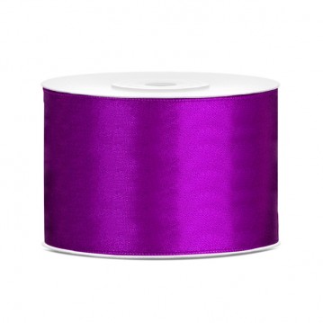 25 meter Satinband, Lila, bredd 50 mm, perfekt för presentinslagning och kreativa projekt