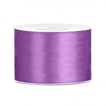 25 meter Satinband, Lavendel, bredd 50 mm, perfekt för presentinslagning och kreativa projekt