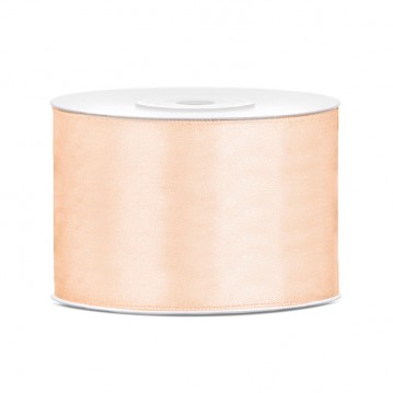 25 meter Satinband, Creme, bredd 50 mm, perfekt för presentinslagning och kreativa projekt