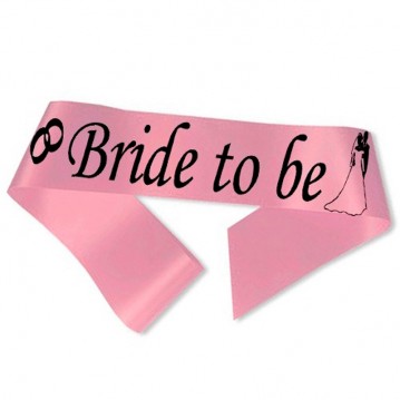 Bride to Be ordensband i rosa