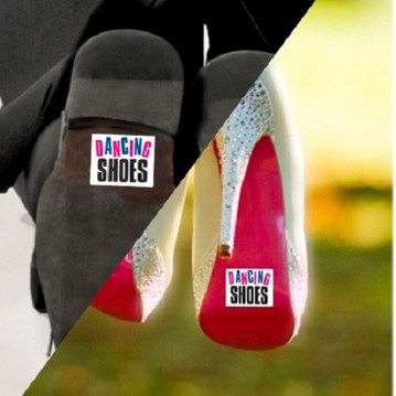 DANCING SHOES' - Gör bröllopet unikt med klistermärken till brudgummens skor