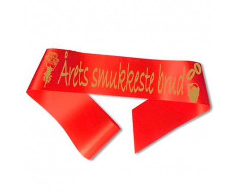 Årets vackraste brud Ordensband Röd Årets vackraste brud Ordensband Röd