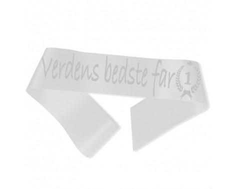Världens bästa pappa ordensband Vit Världens bästa pappa ordensband Vit