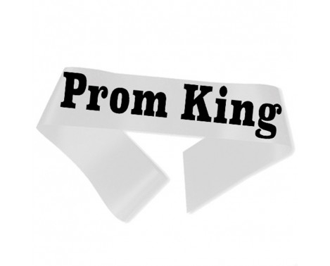 Prom King ordensband Vit Prom King ordensband Vit