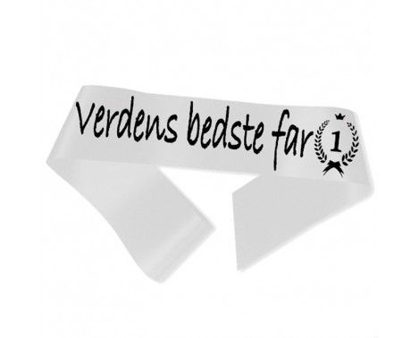 Världens bästa pappa ordensband Vit Världens bästa pappa ordensband Vit