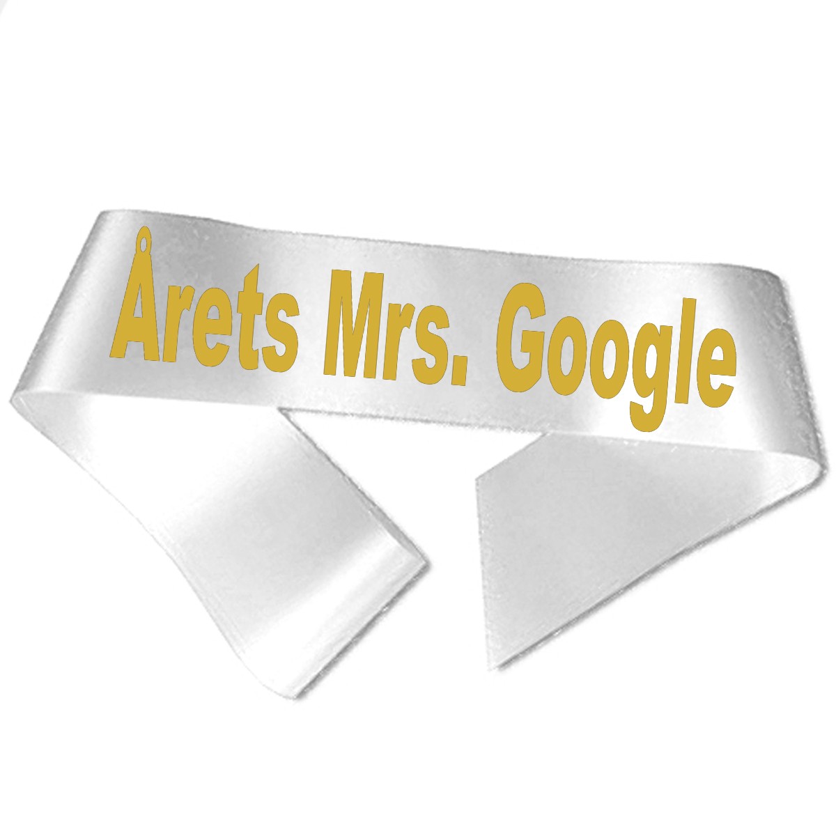 Årets Mrs Google - Metallic guldtryck - Ordensband Årets Mrs Google - Metallic guldtryck - Ordensband