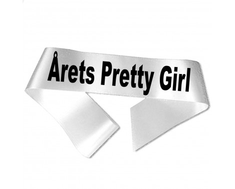 Årets Pretty Girl - Svart tryck - Ordensband Årets Pretty Girl - Svart tryck - Ordensband