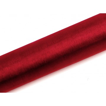 Organza Röd 0,16 x 9 meter - slät silkeslook
