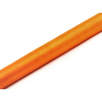 Organza Orange 0,36 x 9 meter - slät silke look