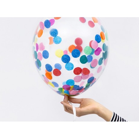 6 st. Konfetti ballonger mix - str 12" 6 st. Konfetti ballonger mix - str 12"