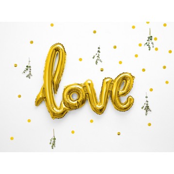 Kärlek - text 29" guld folieballong Kärlek - text 29" guld folieballong