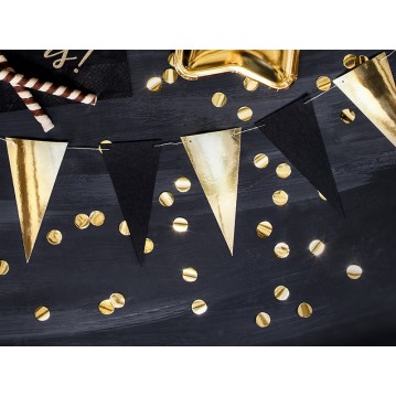 2,5 m. Vimplar Metallic svart och guld - inomhus och utomhus 2,5 m. Vimplar Metallic svart och guld - inomhus och utomhus