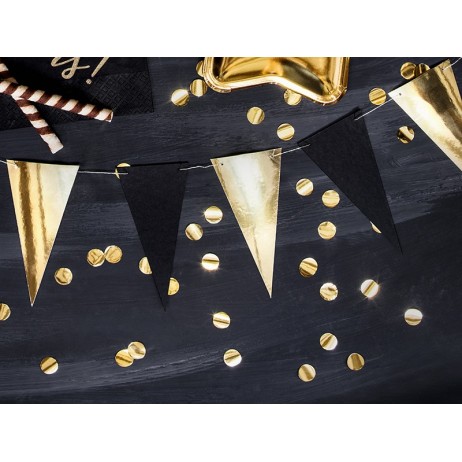 2,5 m. Vimplar Metallic svart och guld - inomhus och utomhus 2,5 m. Vimplar Metallic svart och guld - inomhus och utomhus