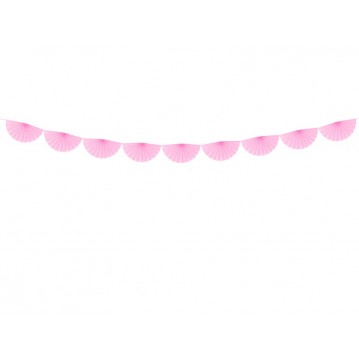 3m Girland 30 cm rosetter i ljusrosa