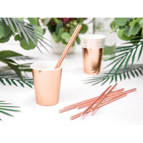 6 st pappersmuggar roséguld 22cl 6 st pappersmuggar roséguld 22cl