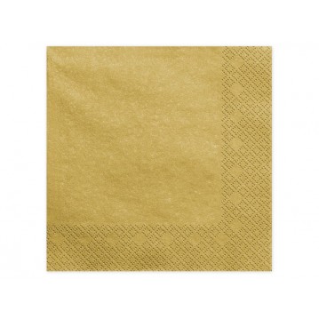 20 st Guld Metallic middagsservetter 20 st Guld Metallic middagsservetter