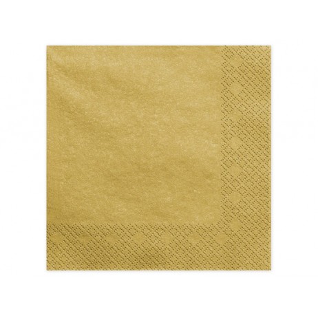 20 st Guld Metallic middagsservetter 20 st Guld Metallic middagsservetter