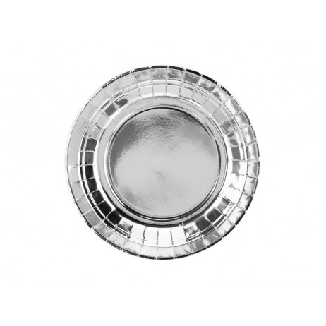 6 st papperstallrikar silver 18cm 6 st papperstallrikar silver 18cm