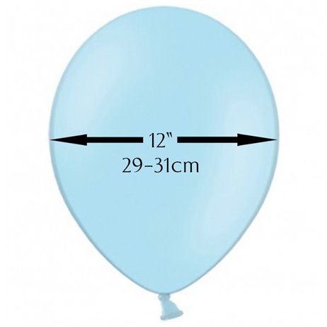 100 st Standard ljusblå ballonger - strl 12" 100 st Standard ljusblå ballonger - strl 12"